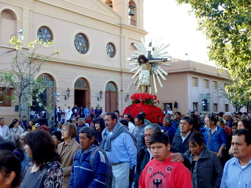 Religious Procession Honoring Mary and the Miracle of Jesus, in Cafayate.